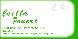 csilla ponert business card